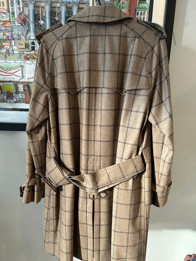 Macintoshベージュ系チェック トレンチコート