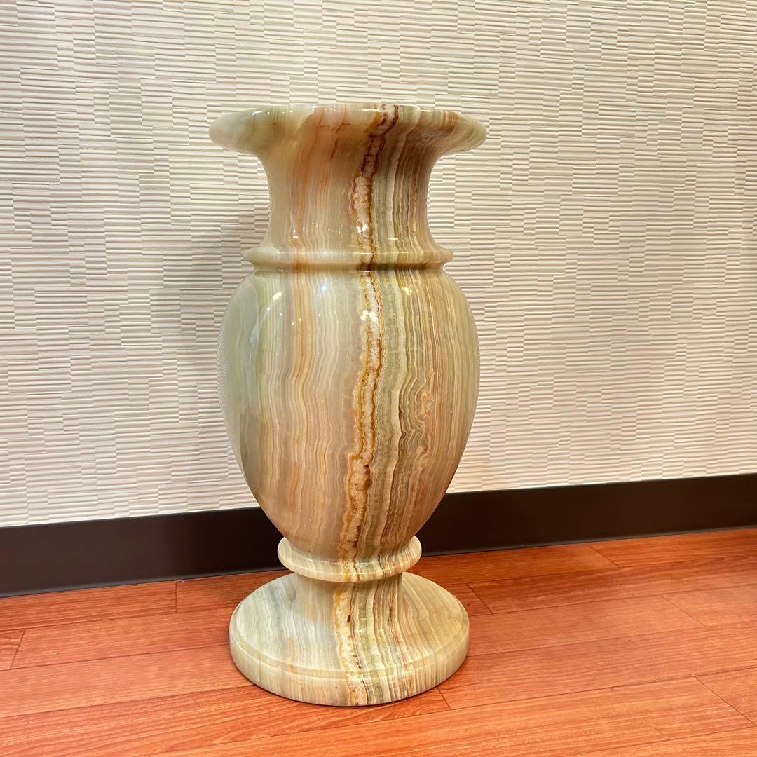 【極美品】オニックス壺 花瓶 46cm