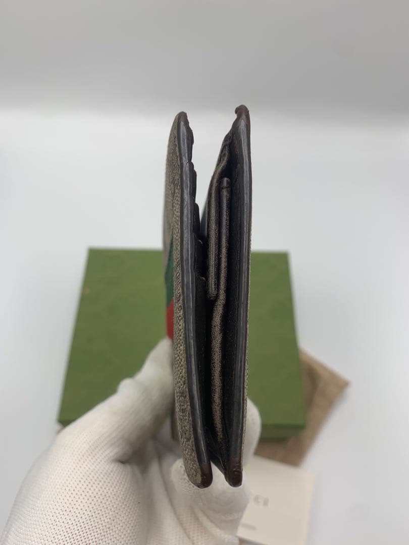 GUCCI グッチ 財布 シェリーライン グッチシマ レザー ベージュ P55