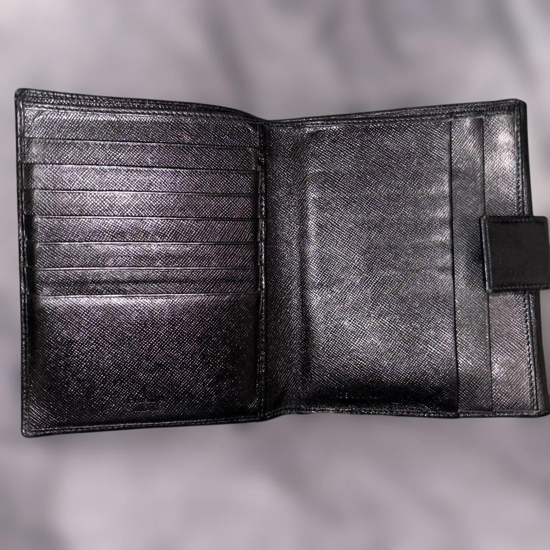 PRADA ブラック レザー 三つ折り財布