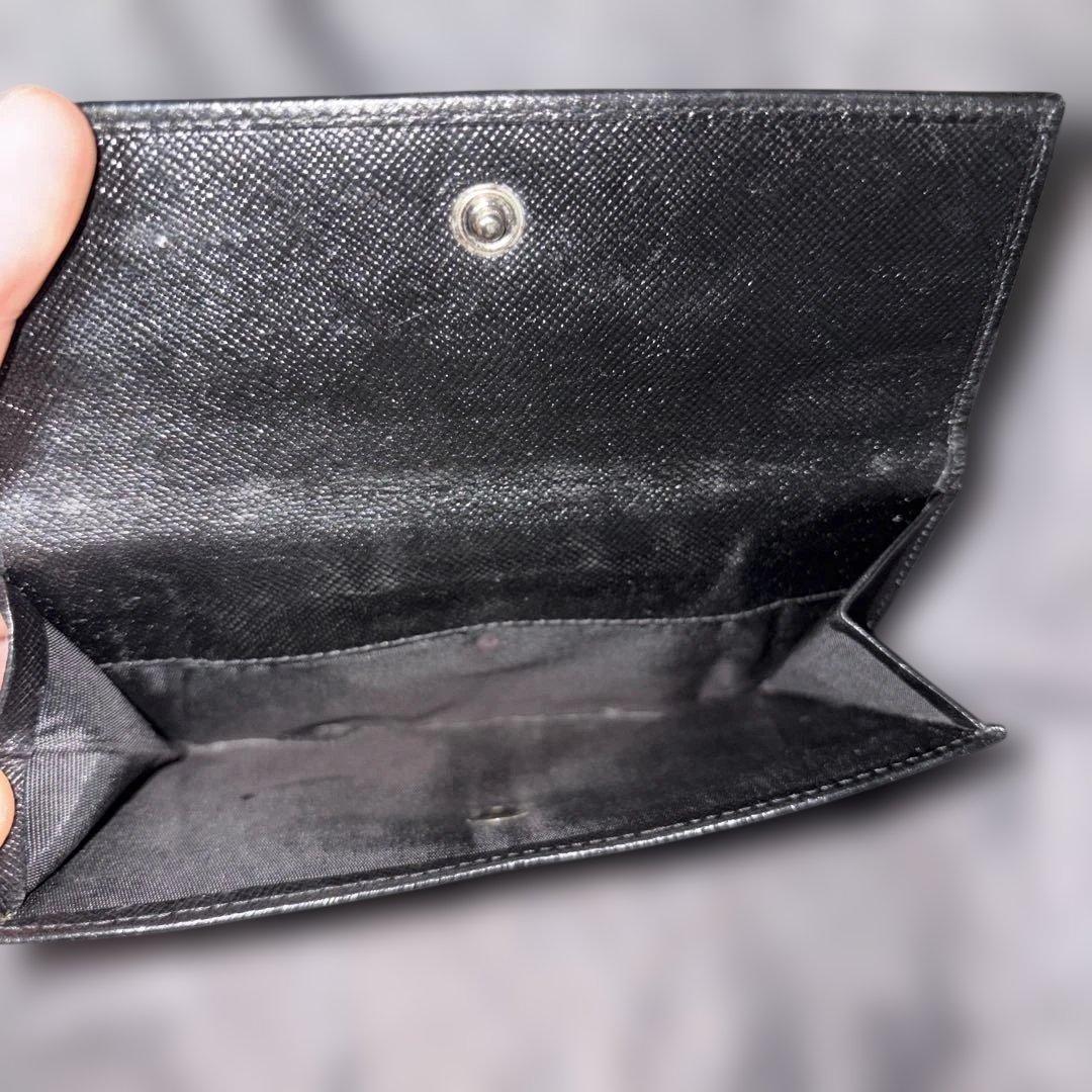 PRADA ブラック レザー 三つ折り財布