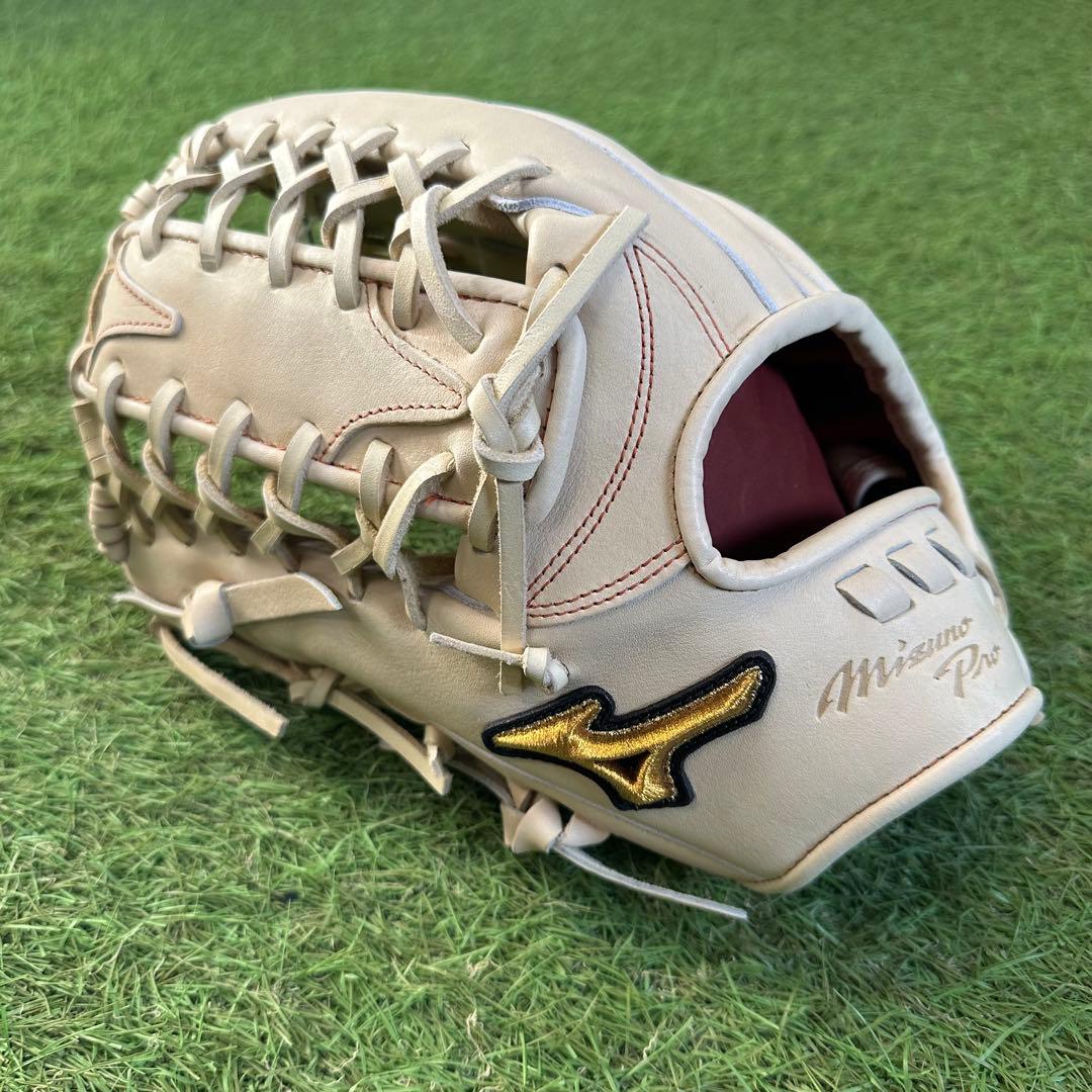 ミズノプロ 硬式 外野手 1AJGH28207 ブロンド 左投げ