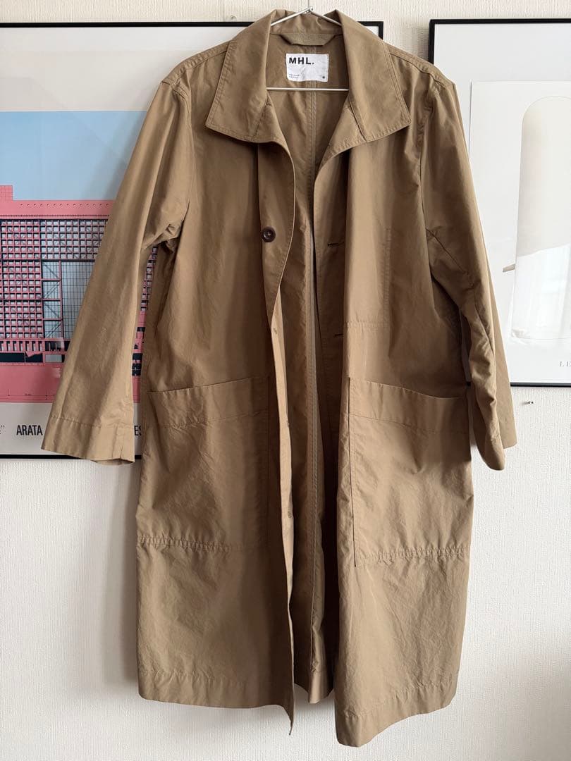 MHL ステンカラーコート ベージュ