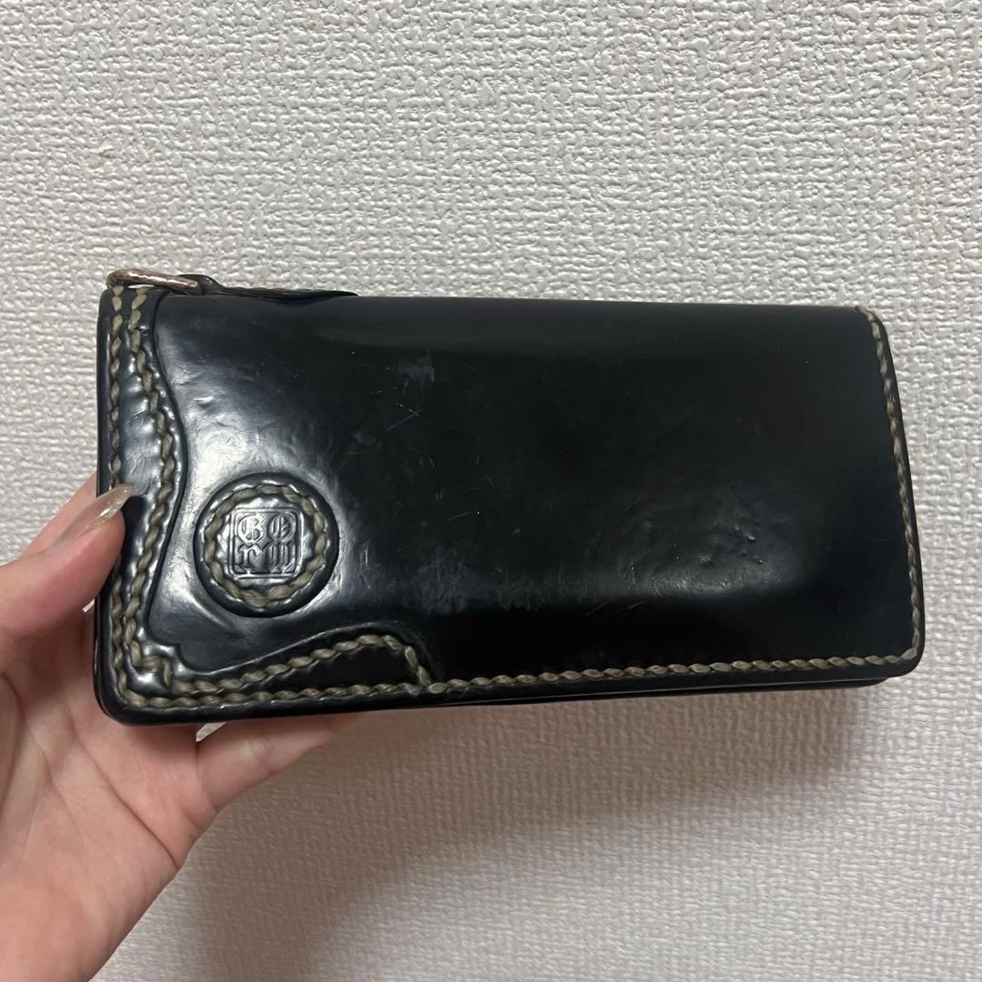 【極美品】最終値下げ！レア！本革 長財布 黒 レザー ウォレット8万相当