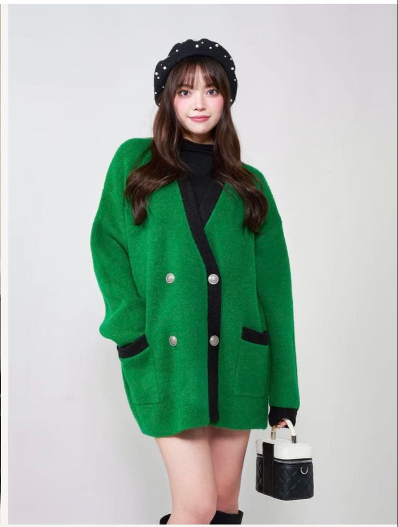 Darich パイピングオーバーニットカーディガン