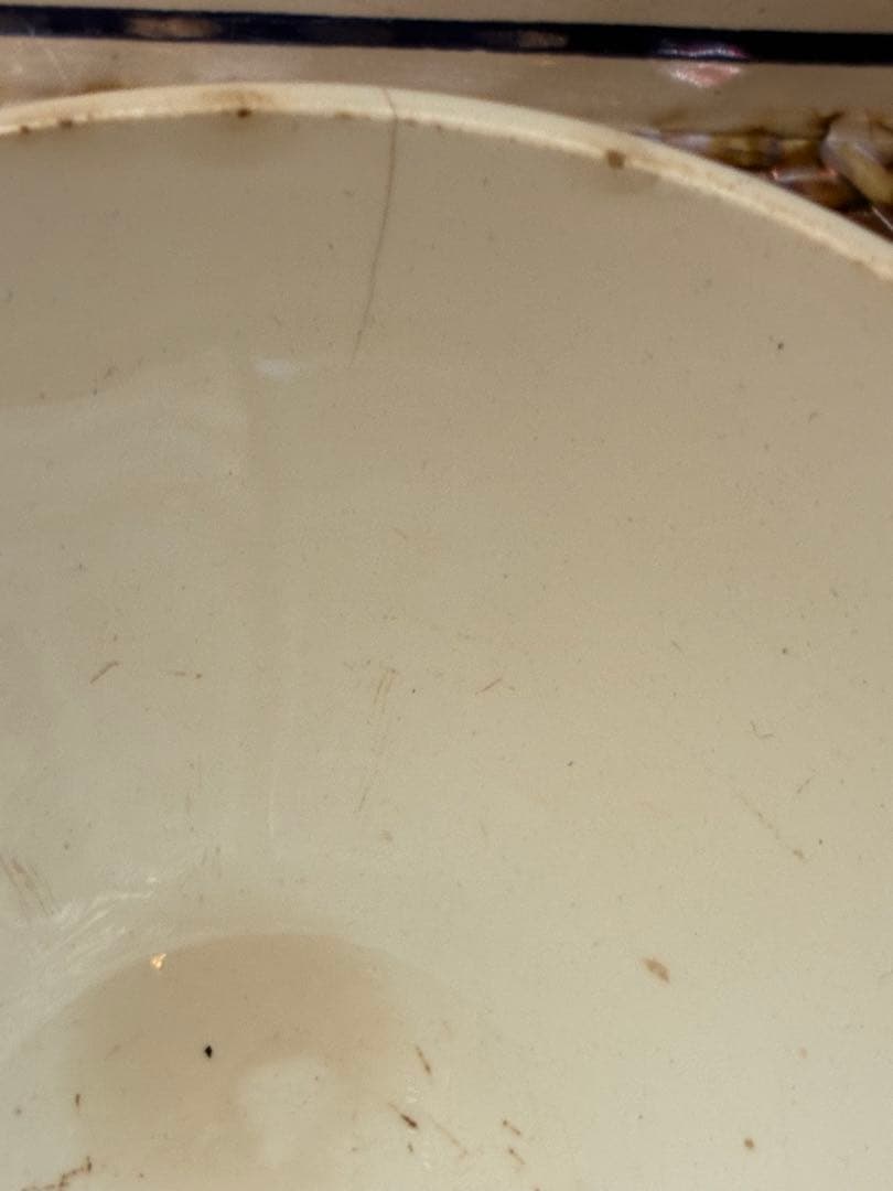 フランス　アンティーク　カフェオレ　ボウル　さくらんぼ　陶器　サクランボ