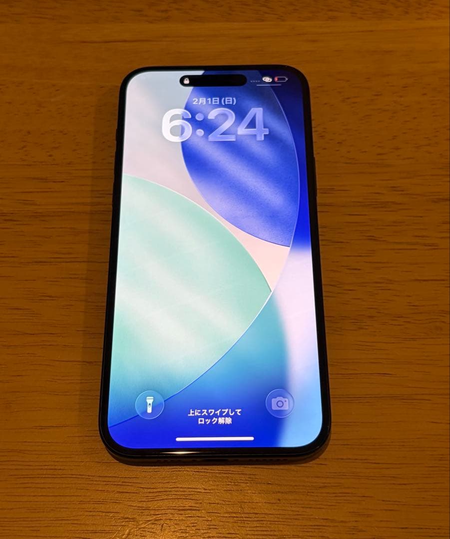 iPhone15Plus128GBブラックSIMフリーファインウーブンケース付き