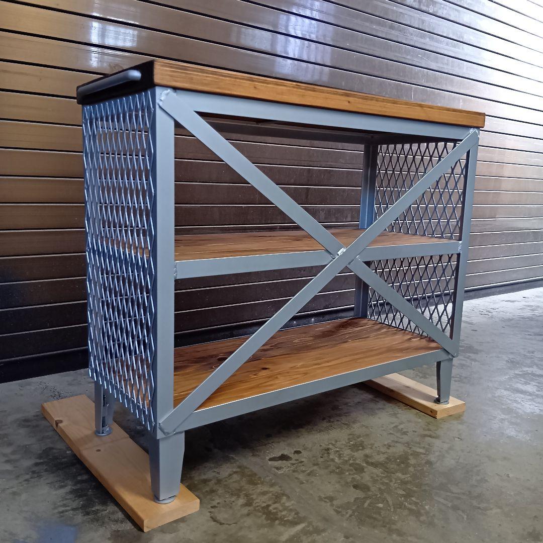 アイアン　シェルフ　ラック　インダストリアル　オープンラック　店舗什器　男前　棚