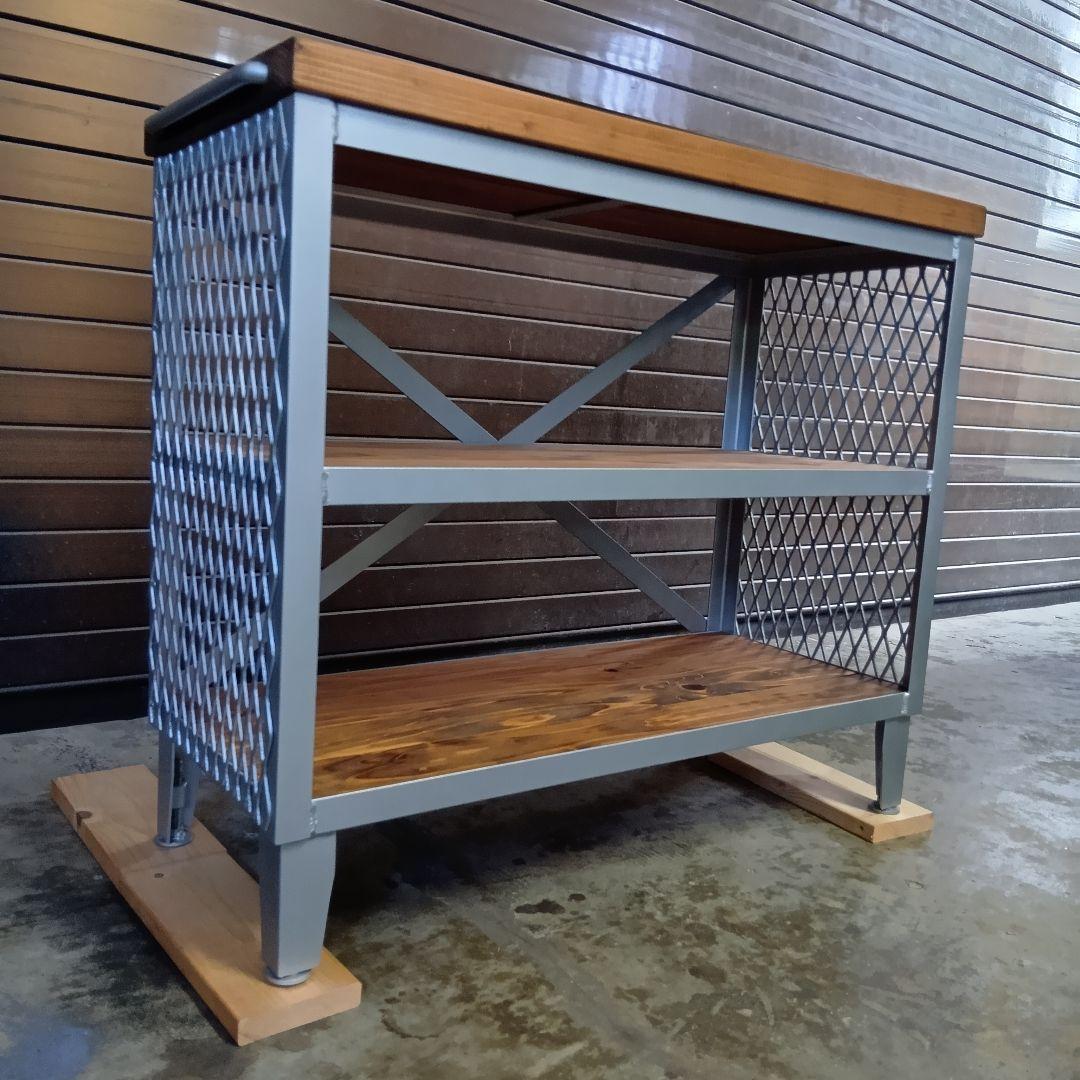 アイアン　シェルフ　ラック　インダストリアル　オープンラック　店舗什器　男前　棚