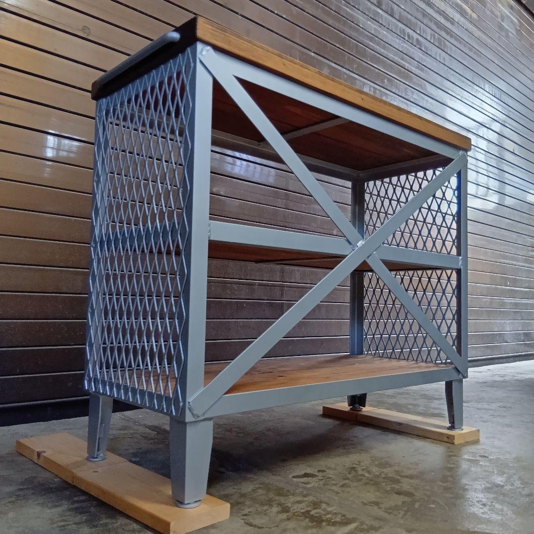 アイアン　シェルフ　ラック　インダストリアル　オープンラック　店舗什器　男前　棚