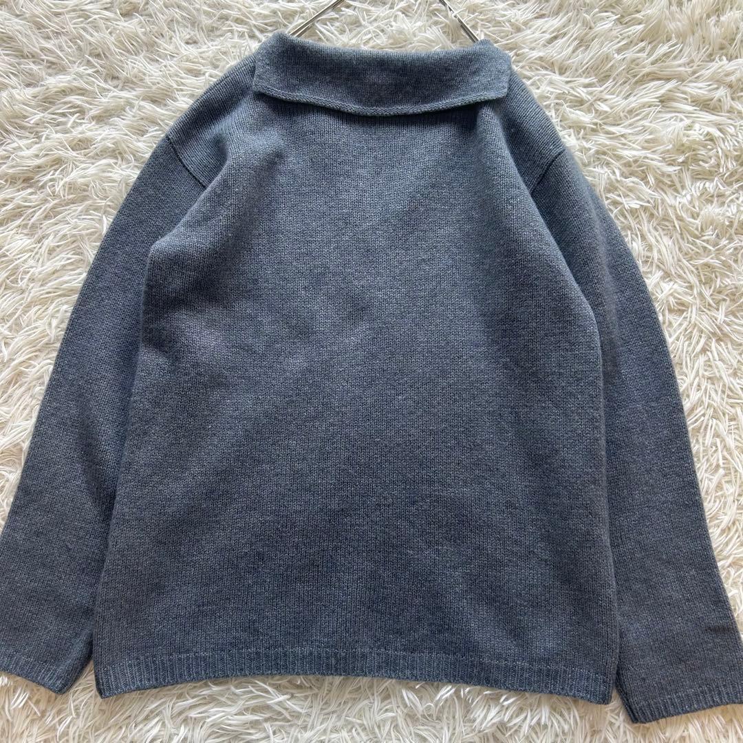 美品　マーガレットハウエル　シルクカシミヤ　vネックセーラー襟　ニット　セーター