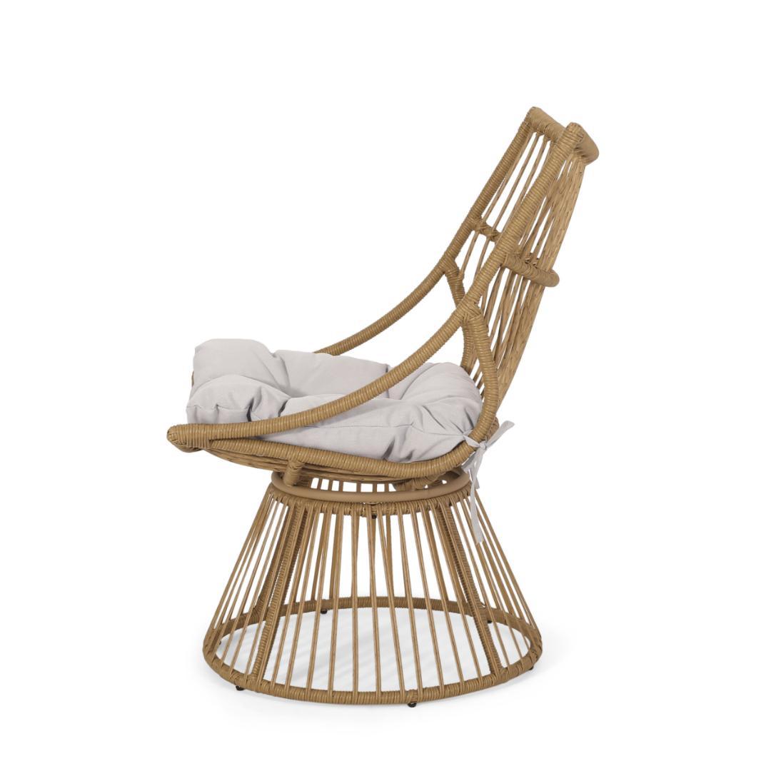 ガーデンファニチャー テーブル 2点セットガーデンベランダガーデンチェアベージュ