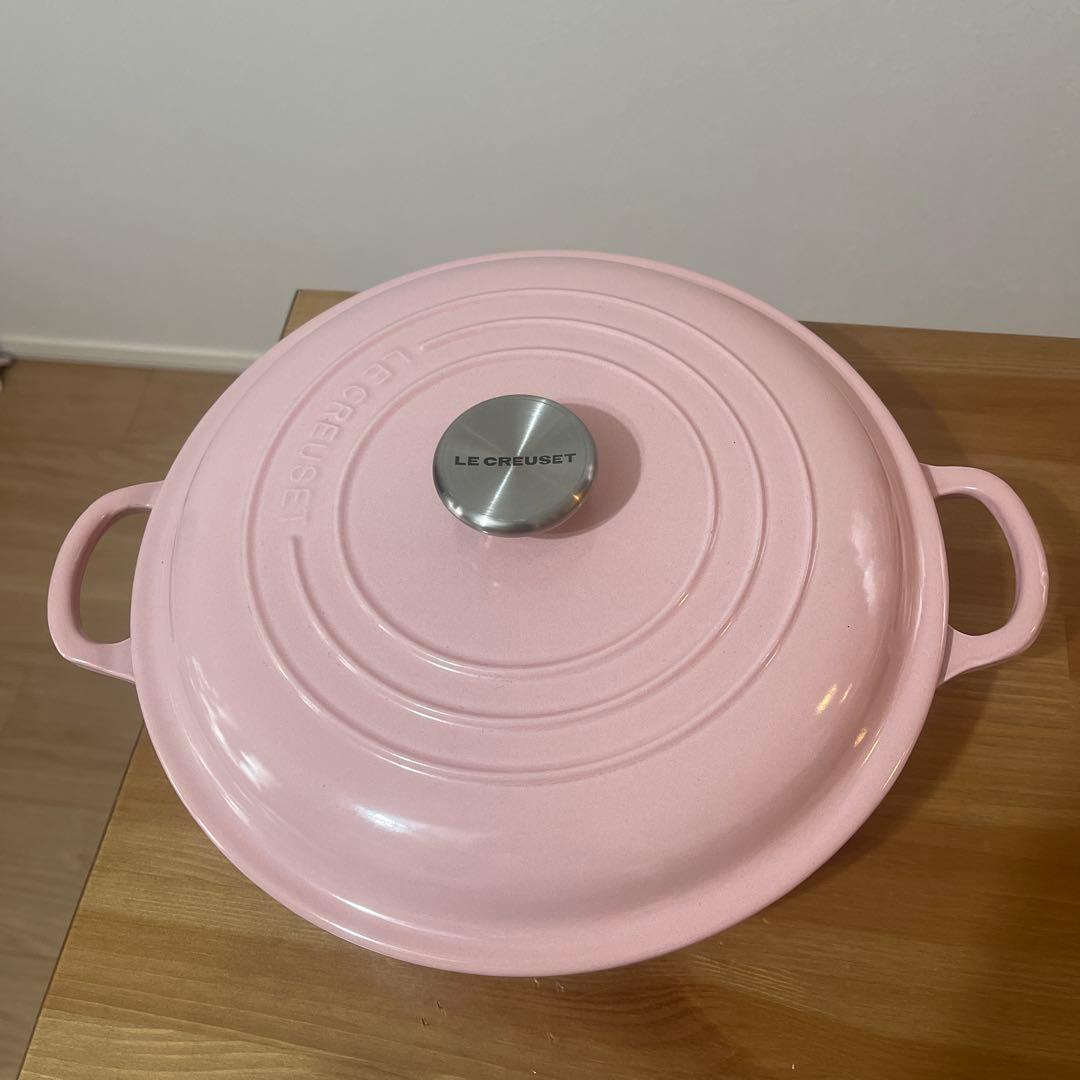 LE CREUSET ピンクホーロー鍋 26cm