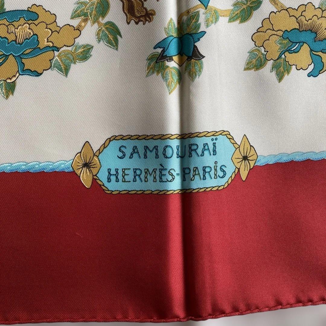 未使用品　エルメス　スカーフ　サムライ　タグ有り