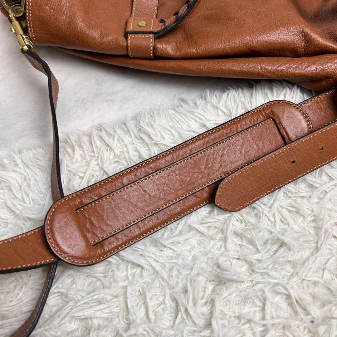 MULBERRY Alexa 2way レザー ボストンバッグ ブラウン