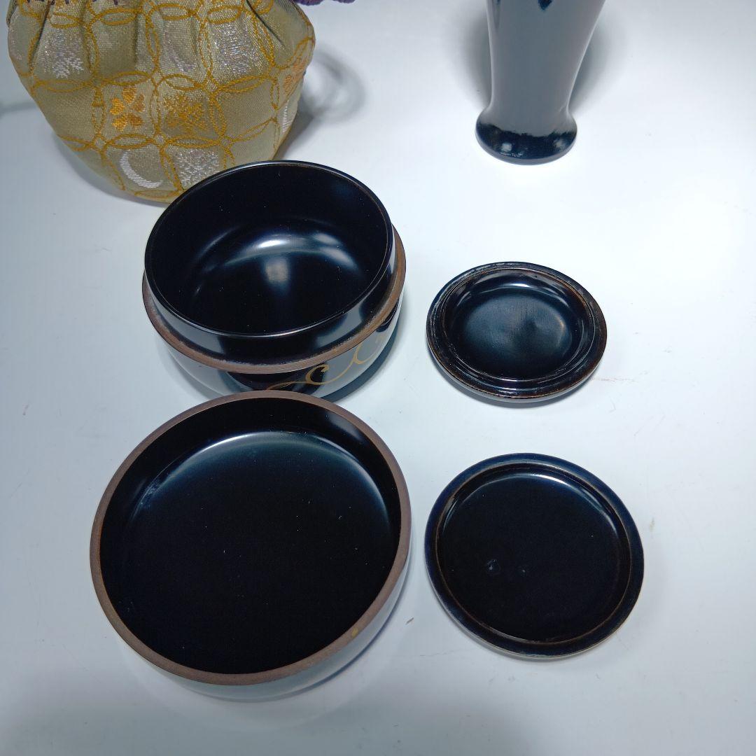 値下げ茶道具　蒔絵茶箱一式