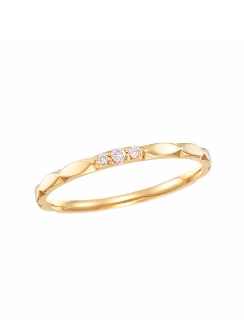 み*ー様 ツツミ　K10イエローゴールドダイヤモンドリング