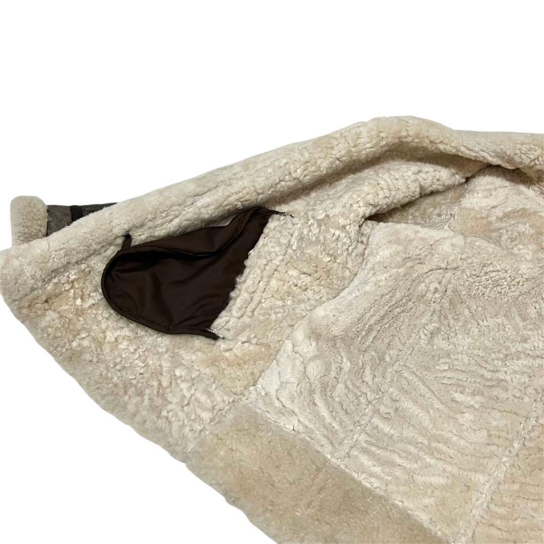 【良品】Liugoo リューグーレザーズ ムートンジャケット フライト B3 黒