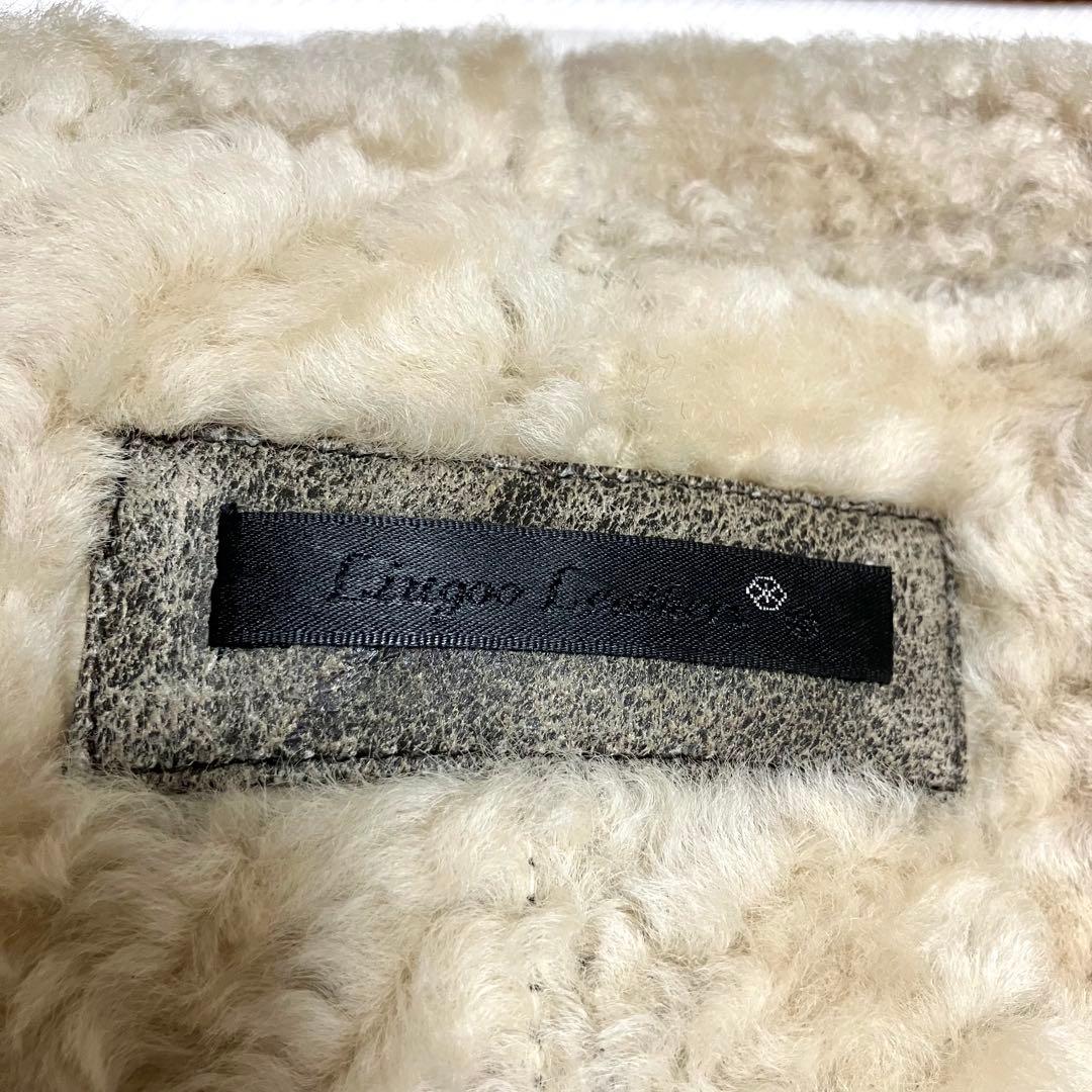 【良品】Liugoo リューグーレザーズ ムートンジャケット フライト B3 黒