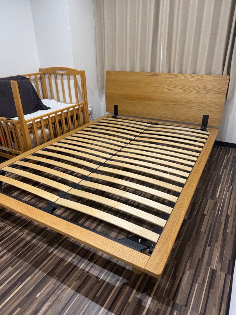 無印良品　ベッドフレーム　ダブル　オーク材