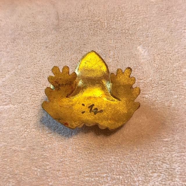 【超レア！！】籔内佐斗司 ブロンズ作品「文鎮 カエル（金）」