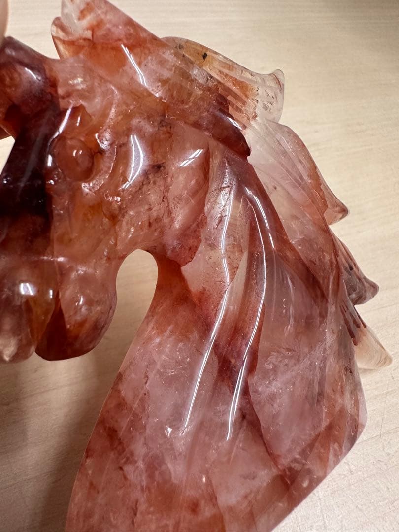 希少　高品質　ファイヤークォーツ　ユニコーン　中サイズ