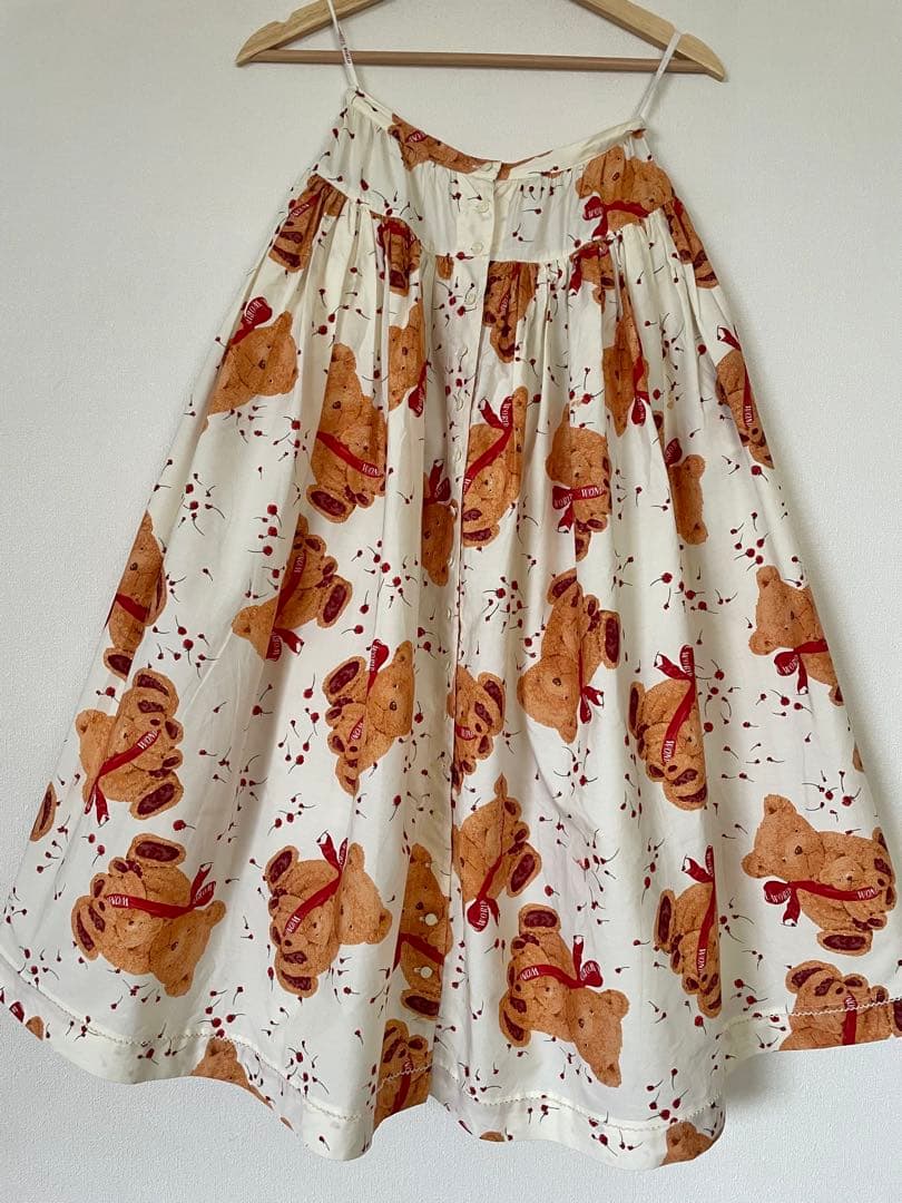 い*ご様 ワンダフルワールド　親子熊　前あきスカート　キナリ