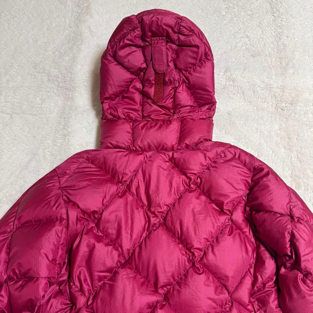 極美品モンベル800FP ライトアルパインダウンパーカS赤ドローコード