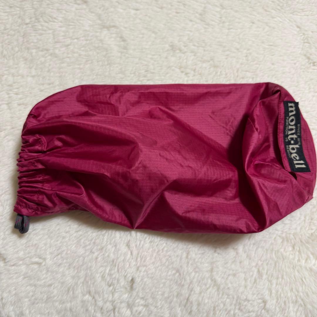 極美品モンベル800FP ライトアルパインダウンパーカS赤ドローコード