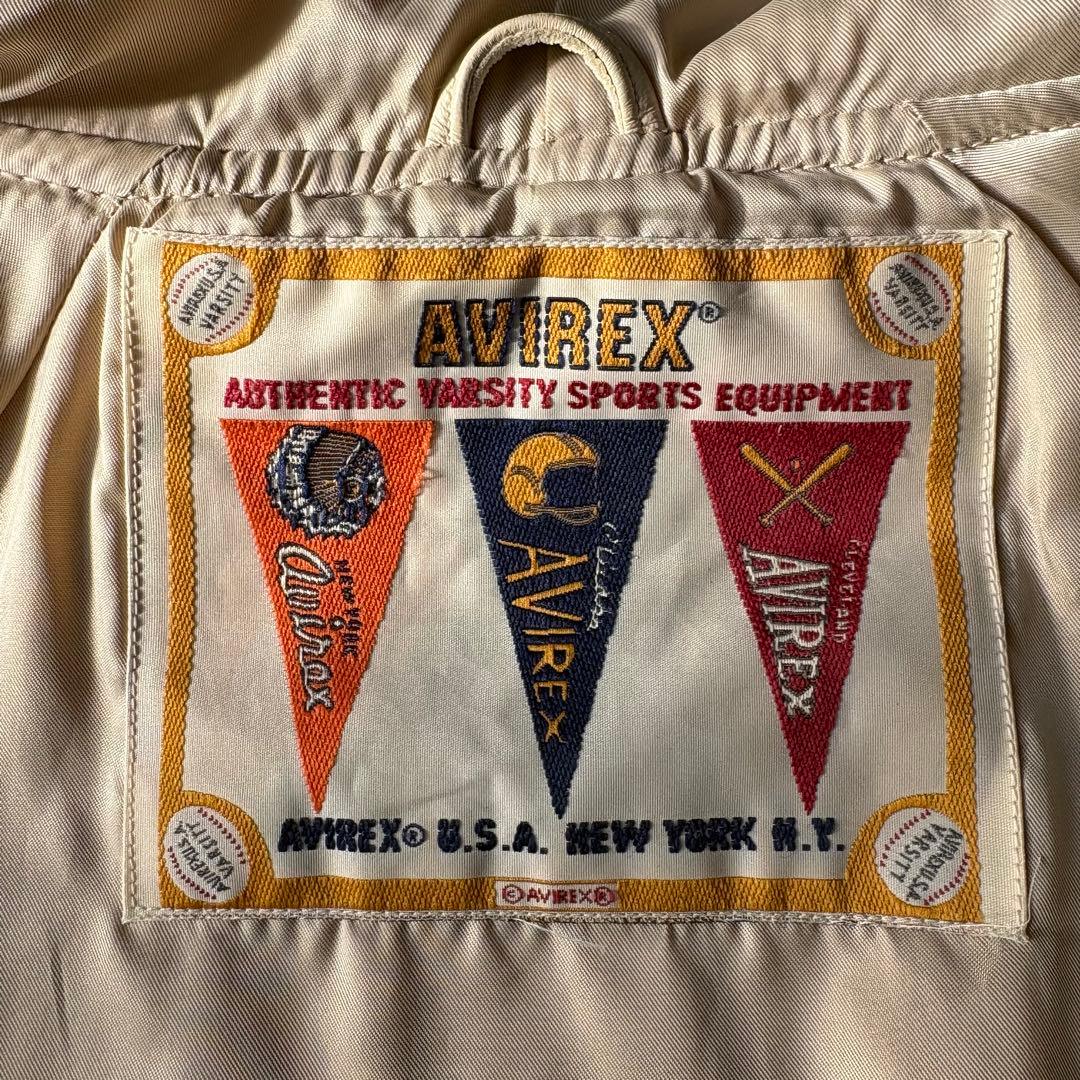 AVIREX SIGNATURE HOODED LEATHER バックロゴ