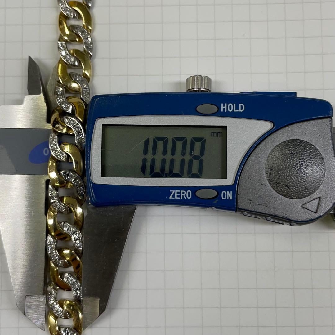 18金プラチナ850 ダイヤ 喜平ブレスレット