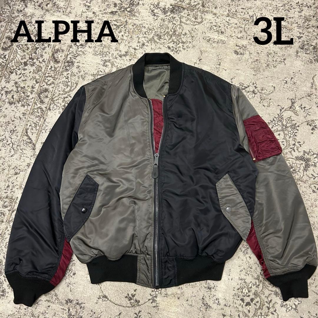 ALPHA アルファ MA-1 COLOR BLOCKED リバーシブル　3L