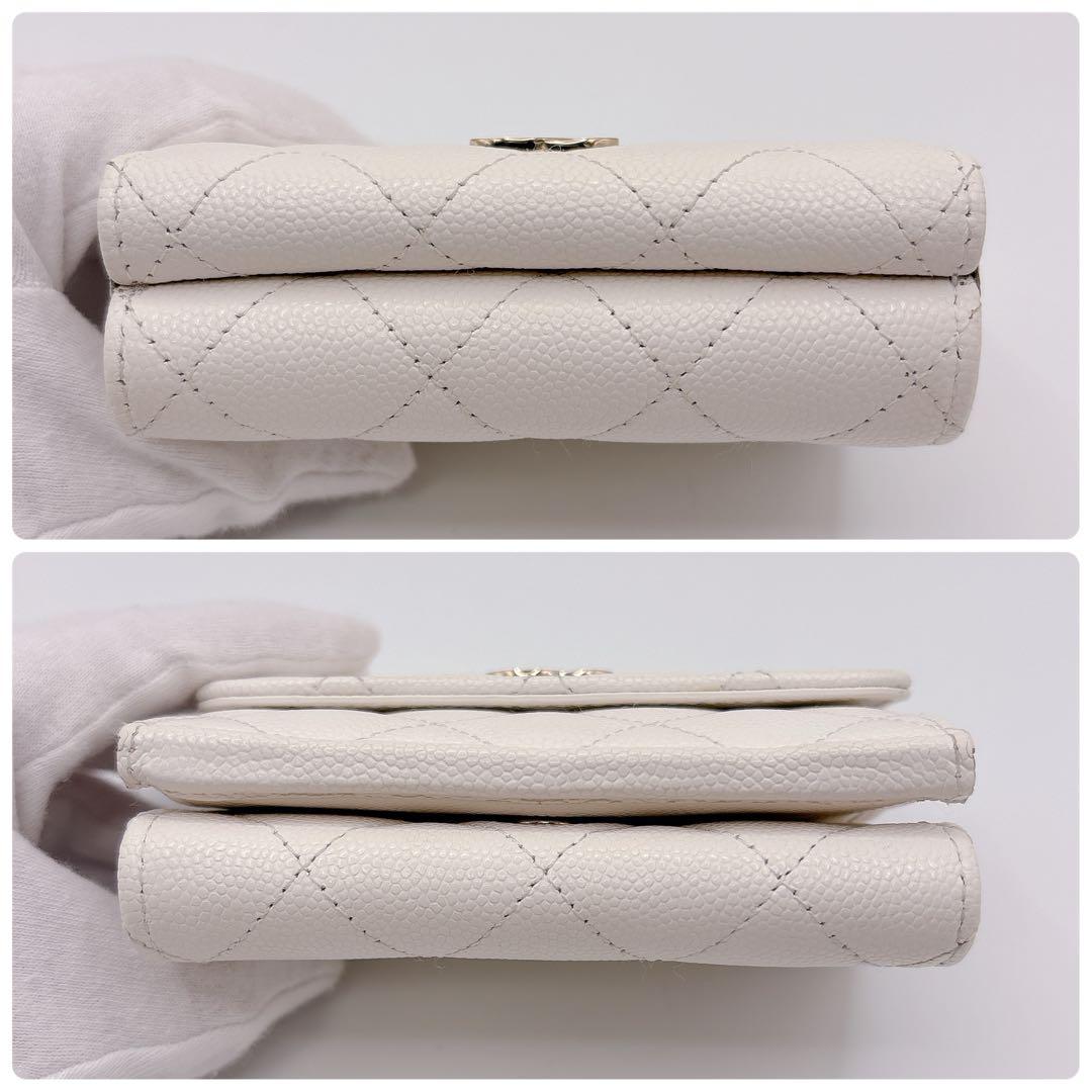 CHANEL シャネル キャビアスキン マトラッセ スモールフラップウォレット
