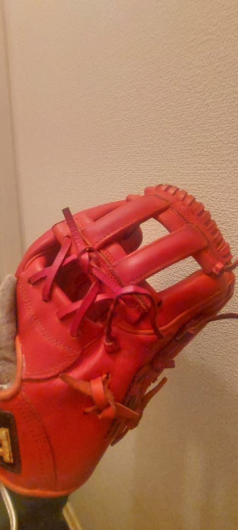 リーグスター内野用グローブ LGA-967 赤　軟式もしくは硬式　大人用