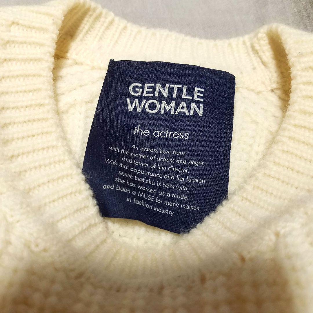 GENTLE WOMAN 畦編みオーバーサイズニット オフホワイト