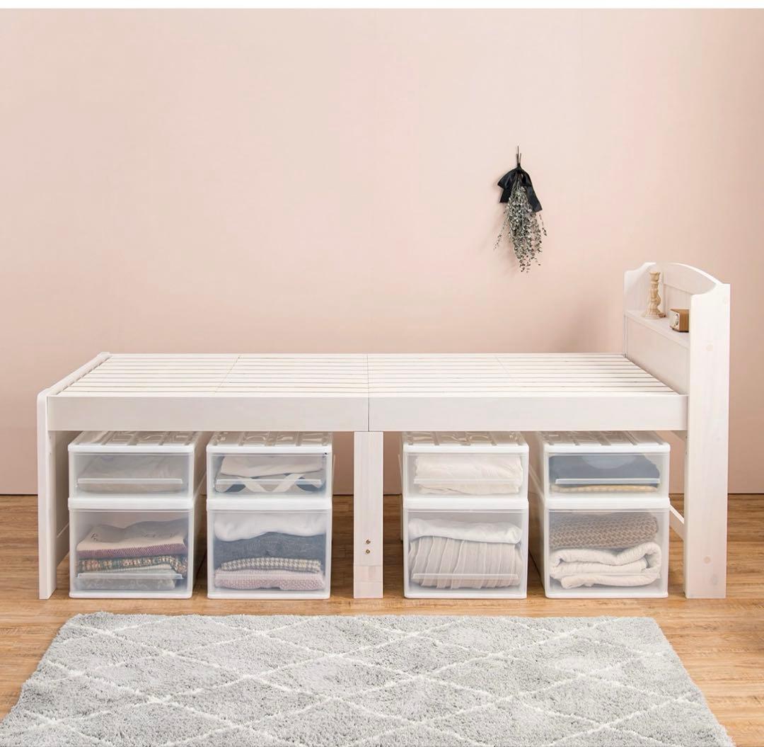 【直接引き取り限定】 宮付きすのこベッド　ハイタイプ