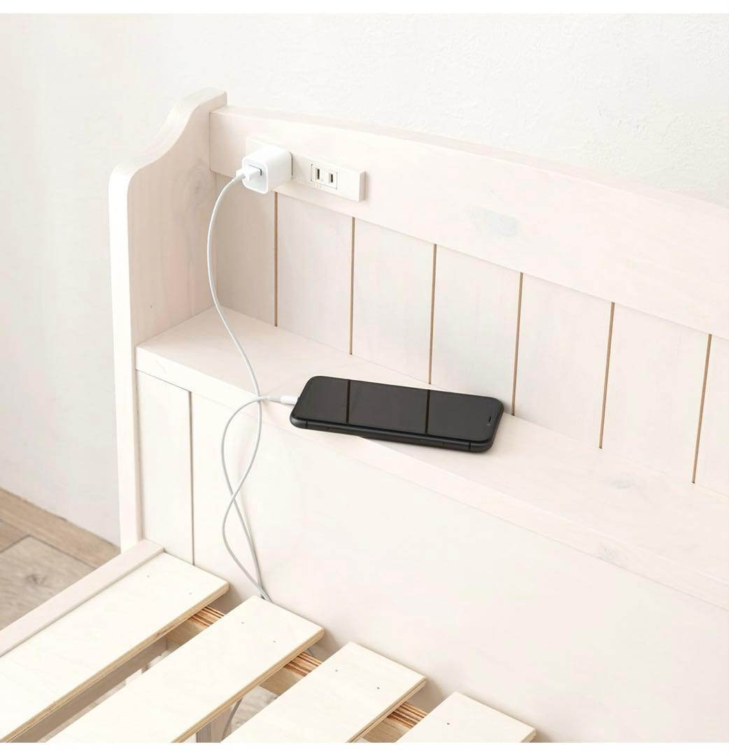 【直接引き取り限定】 宮付きすのこベッド　ハイタイプ