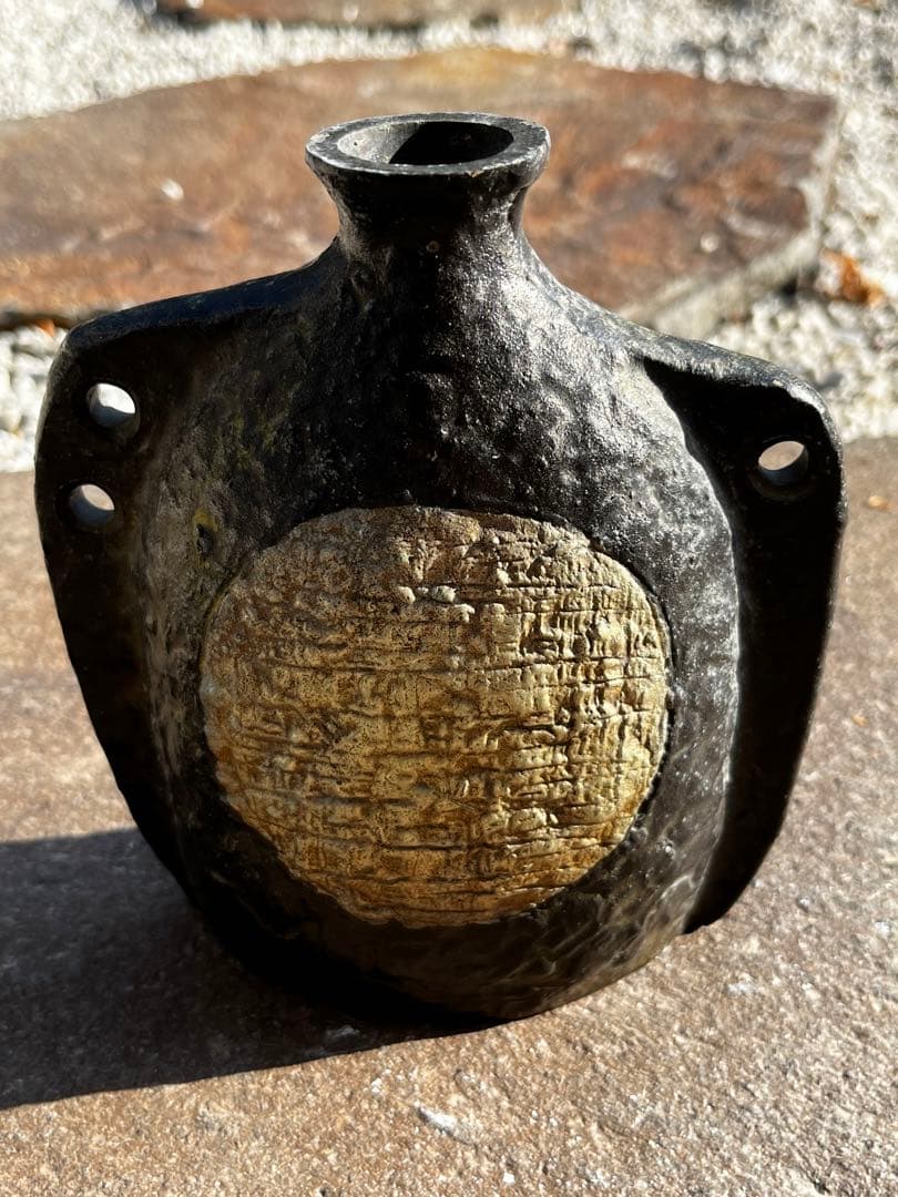 青銅　ブロンズ　花瓶　花器　高岡銅器