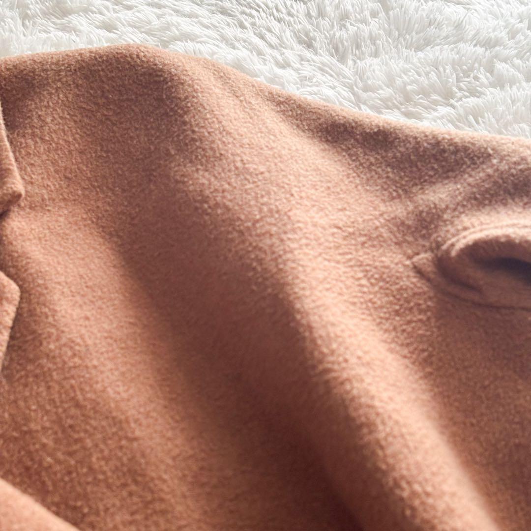 ローレンラルフローレン　チェスターコート　ロングコート　ウール　リボン　キャメル