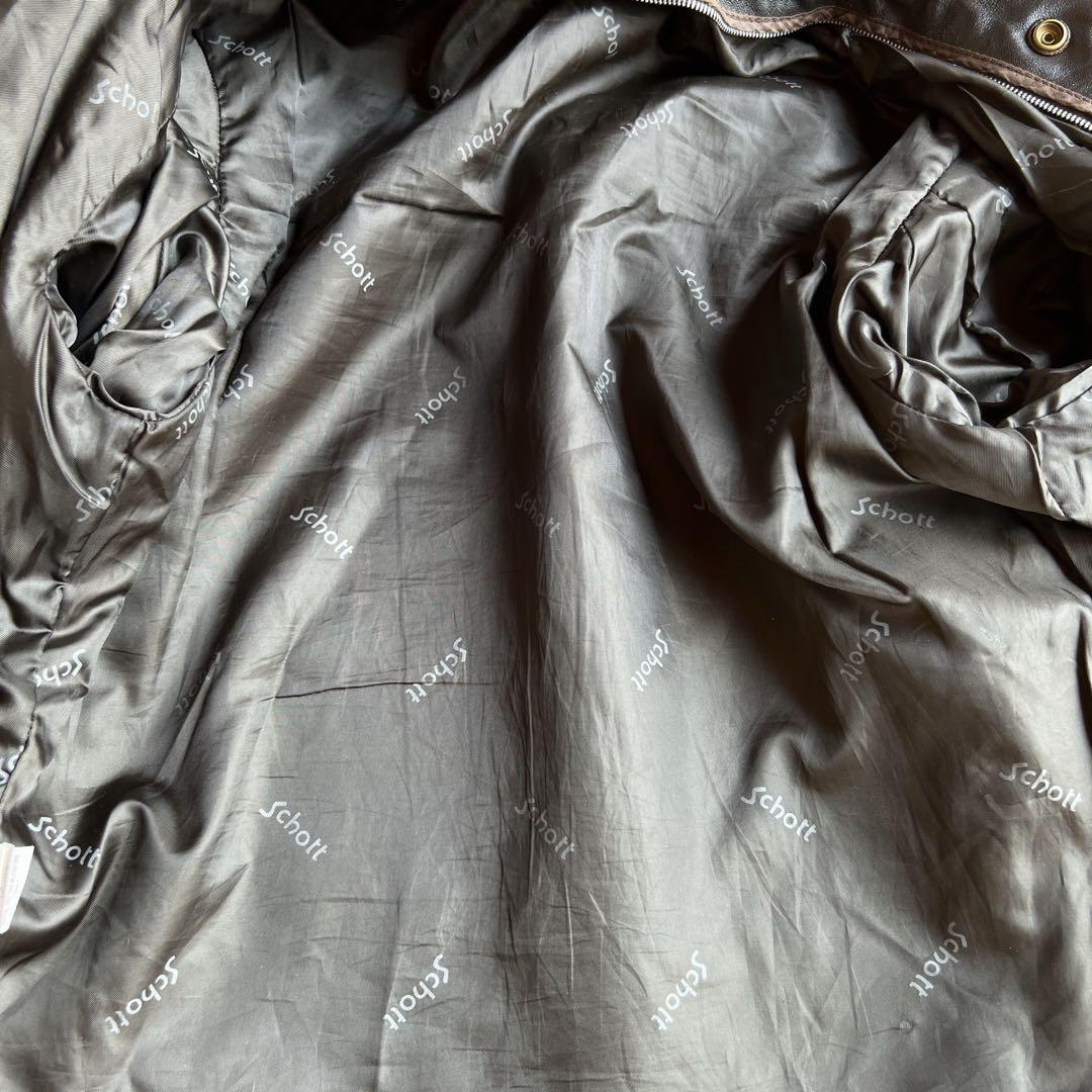 希少✨schott 襟付ライダースジャケット 652H ホースハイド　38 馬革