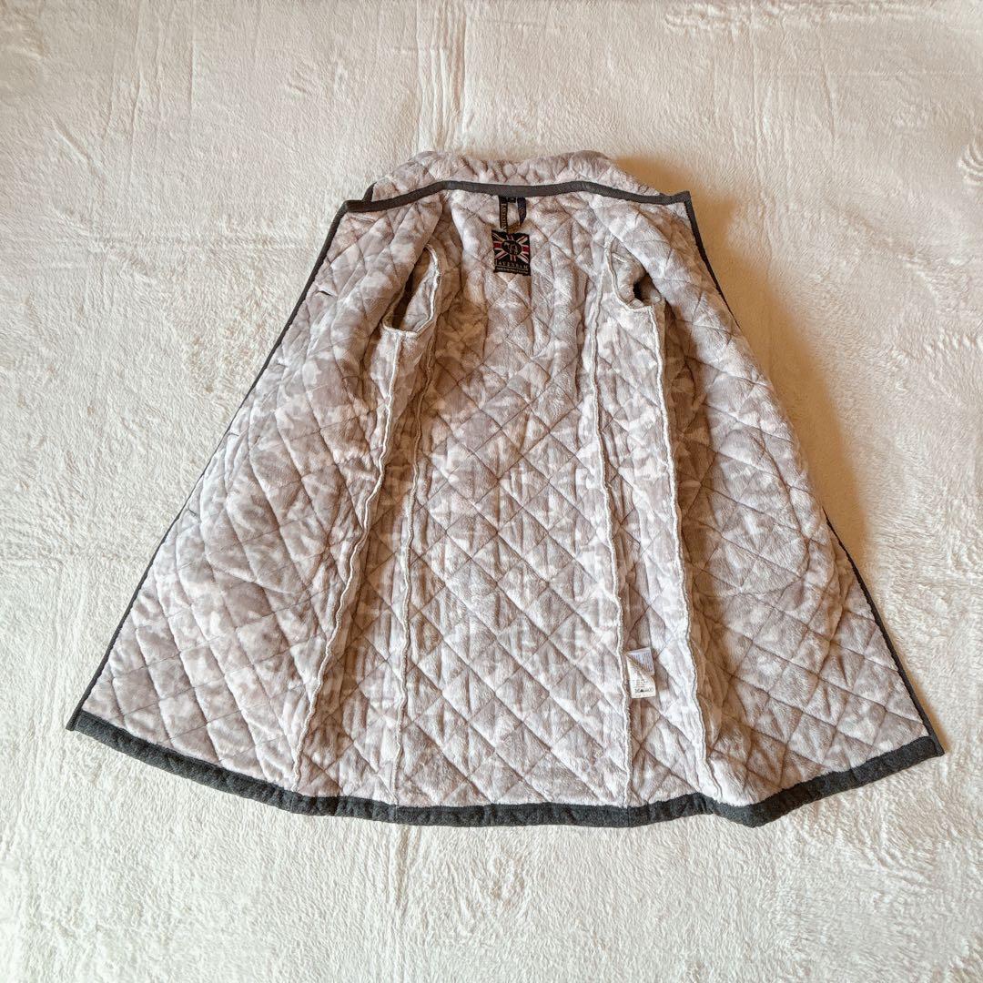 LAVENHAM ラベンハム ボアキルティングコート グレー 38