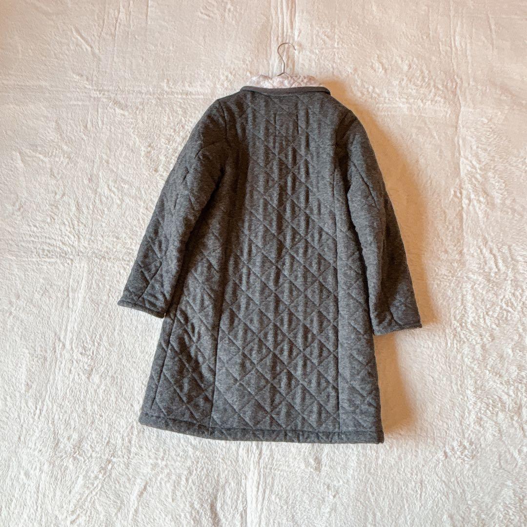 LAVENHAM ラベンハム ボアキルティングコート グレー 38