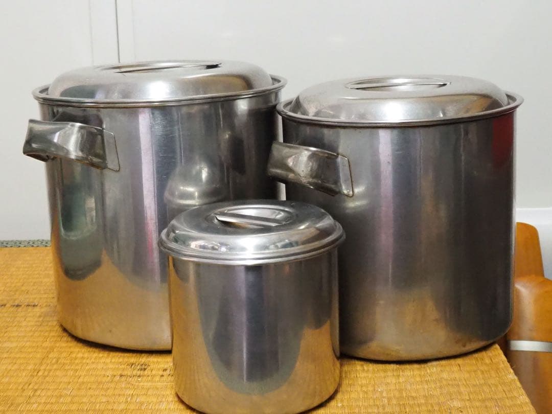 ステンレス鍋 寸胴鍋　3個セット 蓋付き　業務用　コイヌ印