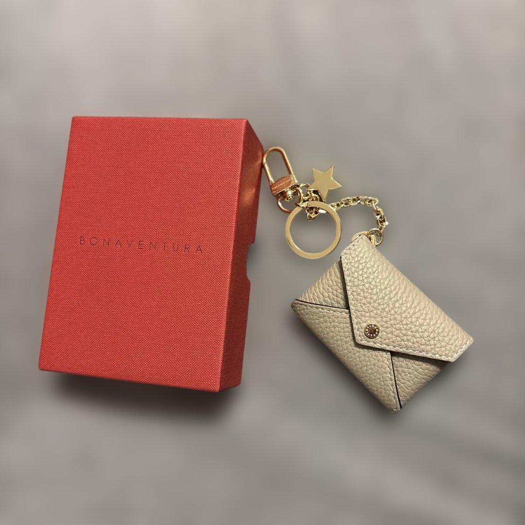 Bonaventura ベージュ レザー キーホルダー