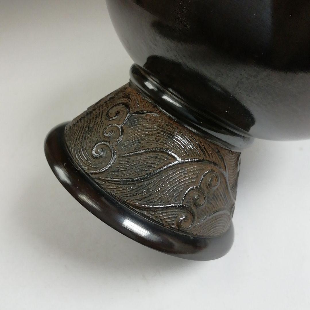 Ｔ９８７　花入　『大名物写　鶴一声　花入』『鋳物師　金森彦兵衛 造』　共箱　花器