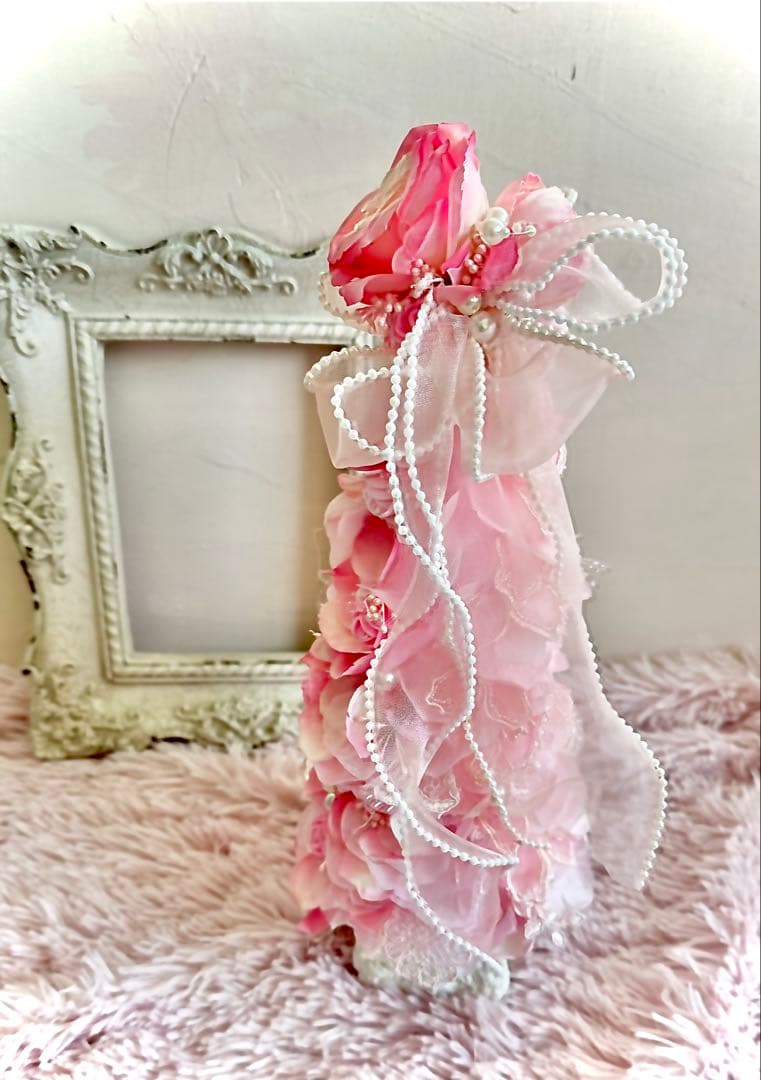 ロココ調/優しい色調ピンクローズ『petal tree』光触媒加工/1点物