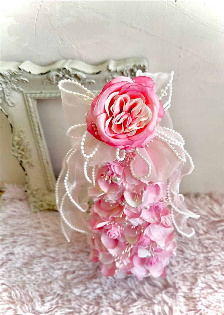 ロココ調/優しい色調ピンクローズ『petal tree』光触媒加工/1点物