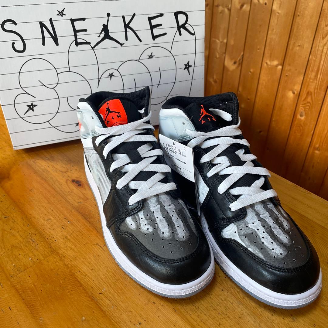 Air Jordan 1 Mid SS (GS)“X-Ray\"レディース25cm