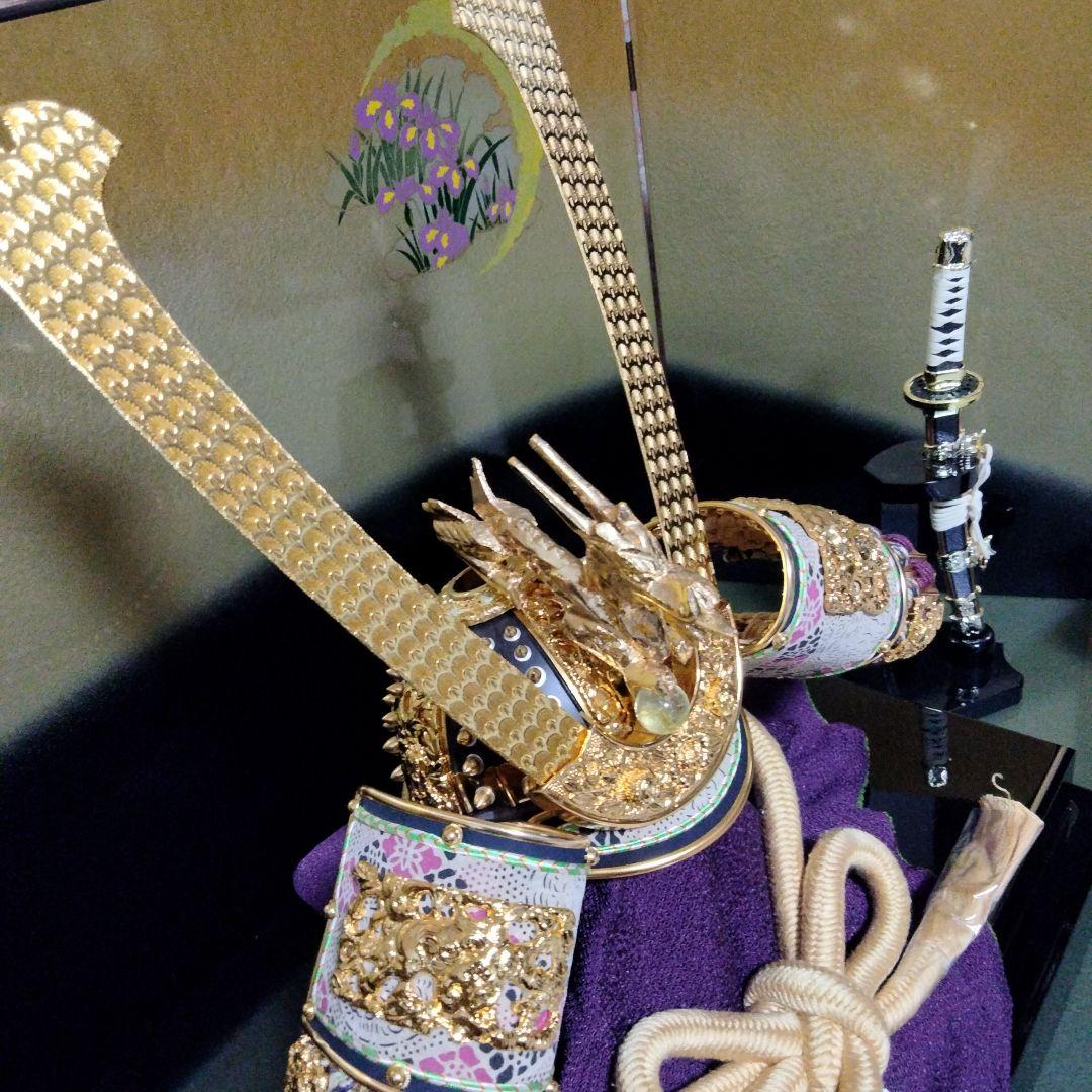 人形の秀月　 五月人形 金属製兜付き