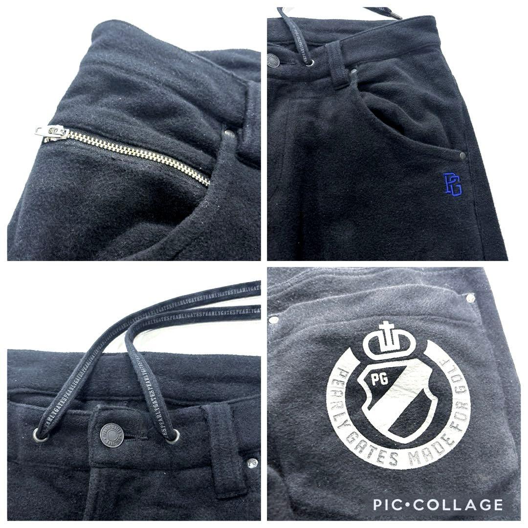 パーリーゲイツ　ジョガーパンツ　ウエストコード　スウェット　ブラック　4/M